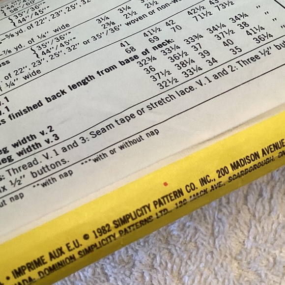VTG.1982 SIMPLICITY PATTERN…Culottes / Dress…size 8 Miss - Picture 3 of 3